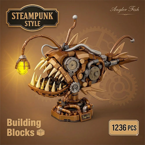 Steampunk Anglerfish MOC Building Blocks Set – 1236 Pcs