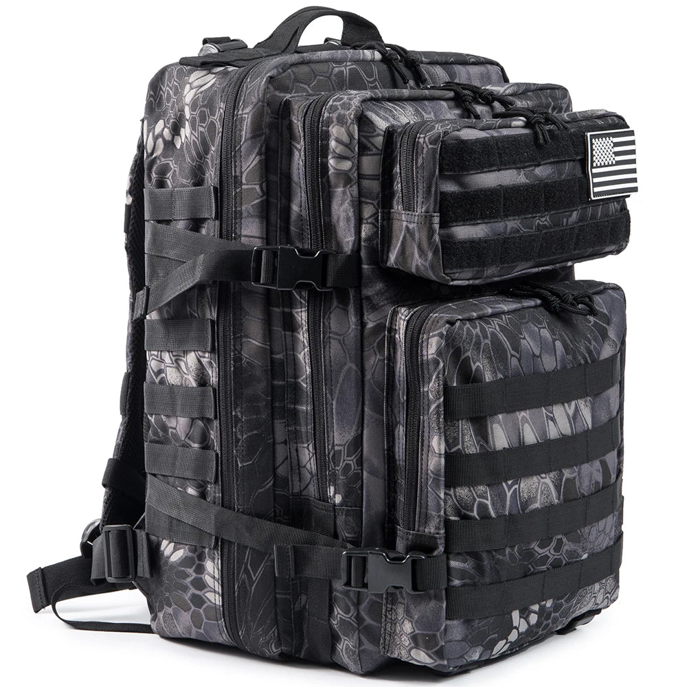 Tactical MOLLE Backpack 45L – Large Capacity Hiking & Camping Bag