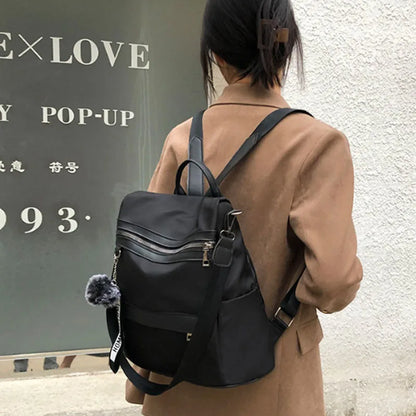 Anti-Theft Backpack for Women Waterproof Oxford School Travel Bag