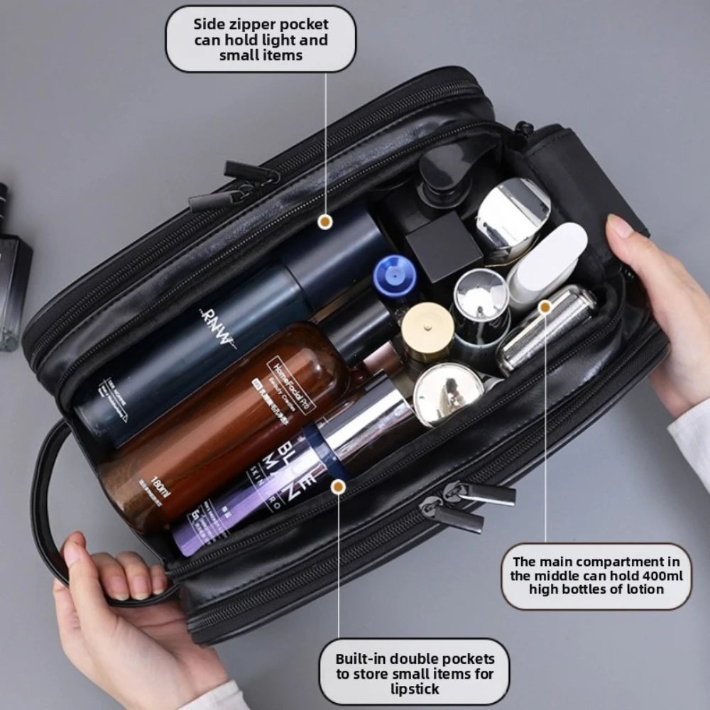 Toiletry Bag – Waterproof PU Leather Travel Dopp Kit