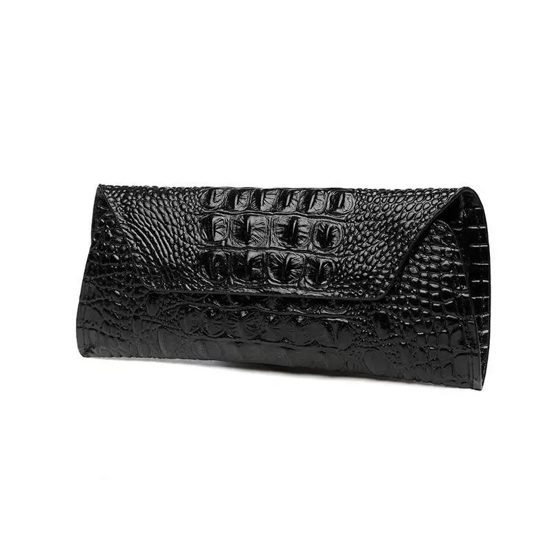 Crocodile Pattern Genuine Leather Women's Long Clutch Wallet