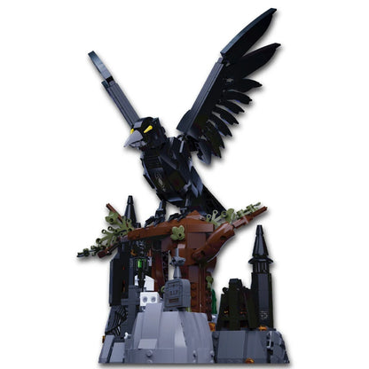 Lunar Raven Building Blocks Set – Dark Crow MOC Model