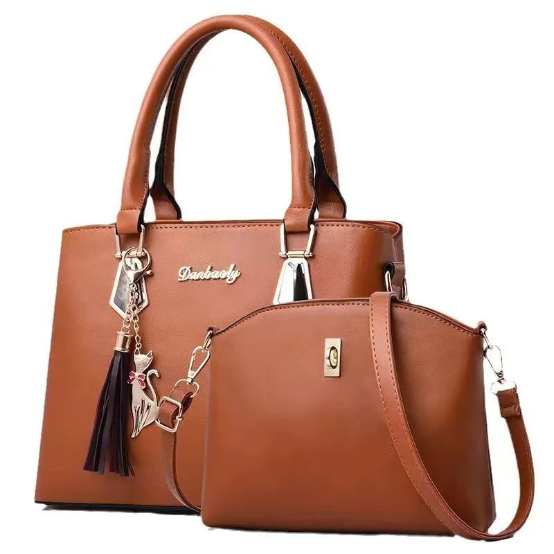 Women's 2-Piece Crossbody Handbag & Tote Set