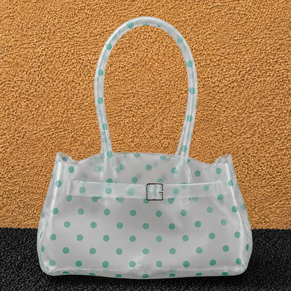 Polka Dot Jelly Shoulder Bag – Clear PVC Women's Handbag