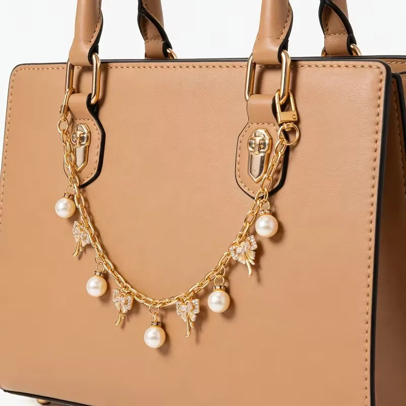 Bag Charm Chain Strap – Pearl Bow & Starfish Pendant Styles