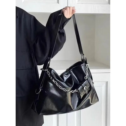 Large Shoulder Tote Bag – Women's Chain Bucket Handbag