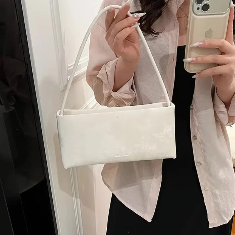 Design Square Underarm Shoulder Bag Women Small Pu Leather Trendy Crossbody Female Handbags Purses