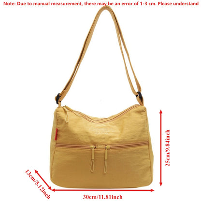 Lightweight Nylon Crossbody Bag for Women – Large Capacity Shoulder Bag