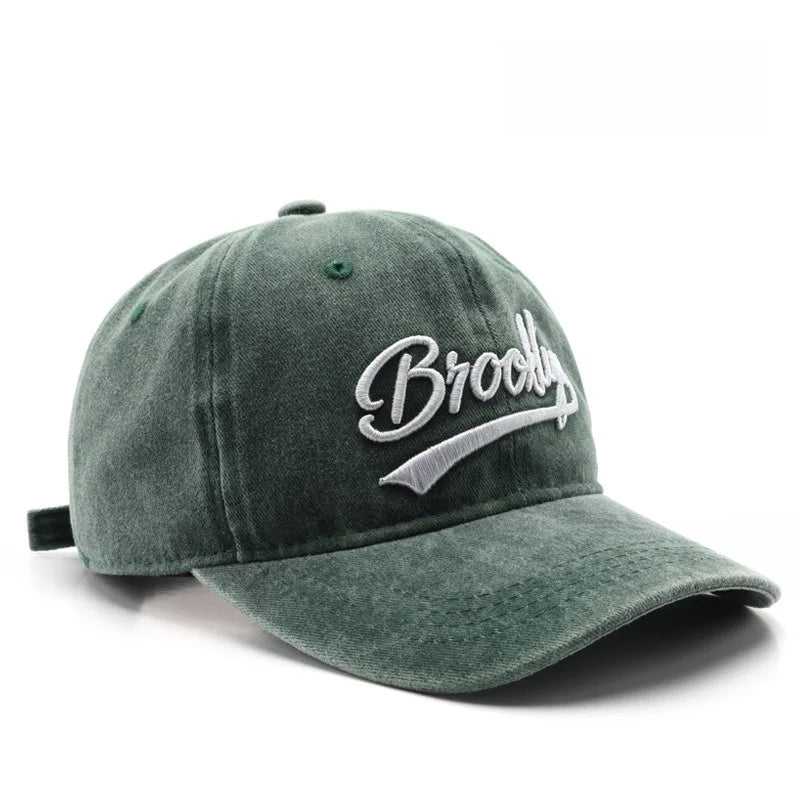 Vintage Washed Baseball Cap – City Embroidery Unisex Dad Hat