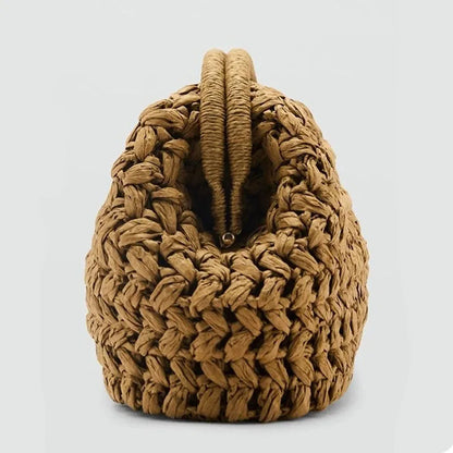Woven Raffia Handbag – Women's Straw Shoulder Bag