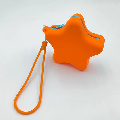 Star-Shape Silicone Coin Purse & Mini Cosmetic Bag with Zipper