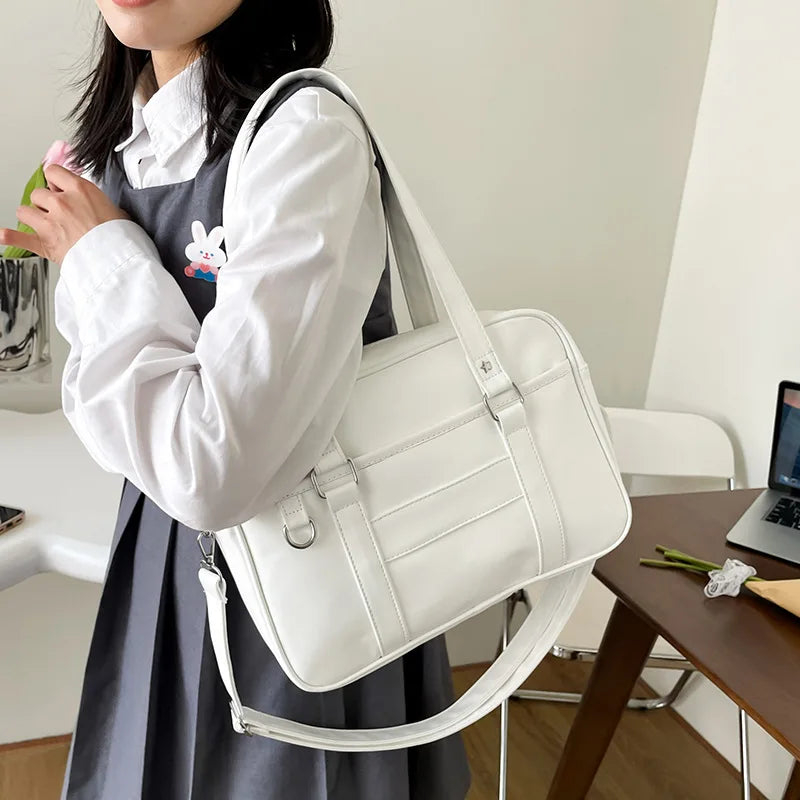 JK School Bag Women's PU Leather Shoulder & Crossbody Bag