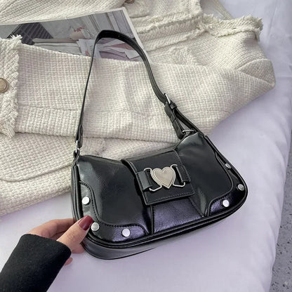 Y2K Pleated Underarm Shoulder Bag for Women