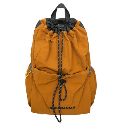 Lightweight Drawstring Backpack – Large Capacity Nylon Travel Bag