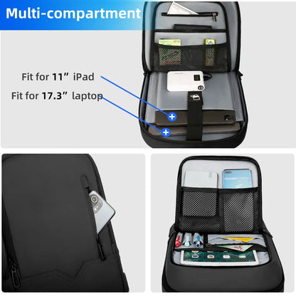 Slim Business Laptop Backpack 17.3 Inch with USB Port – Waterproof & Lightweight