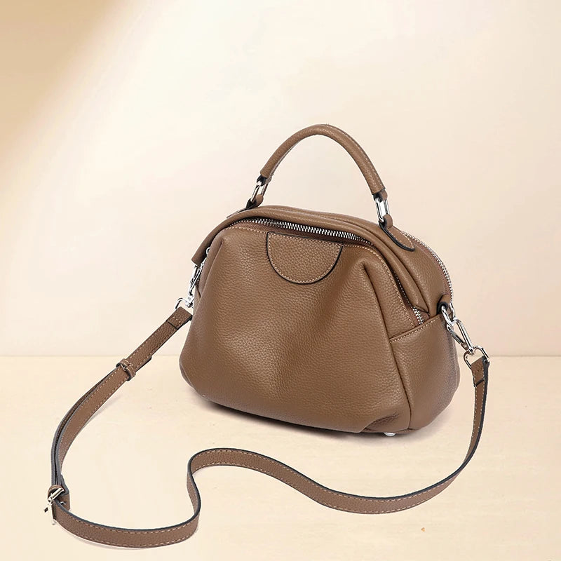Women's Genuine Cowhide Leather Crossbody Bag