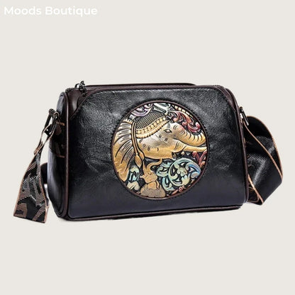 Moods Vintage Style Cross Body Bags Women Elephant Embossed Mini Square Shoulder Messenger Bag