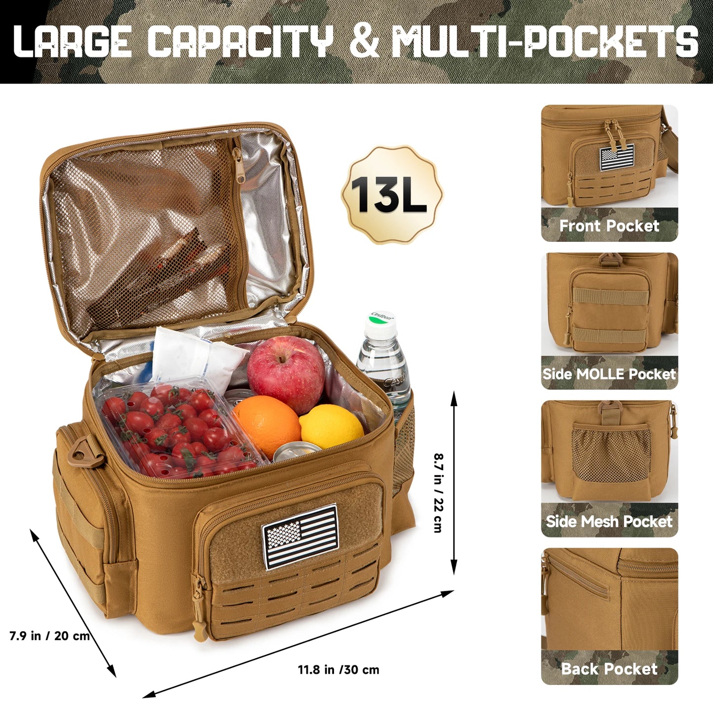 Tactical Lunch Box for Men – Insulated Heavy Duty Work Bag