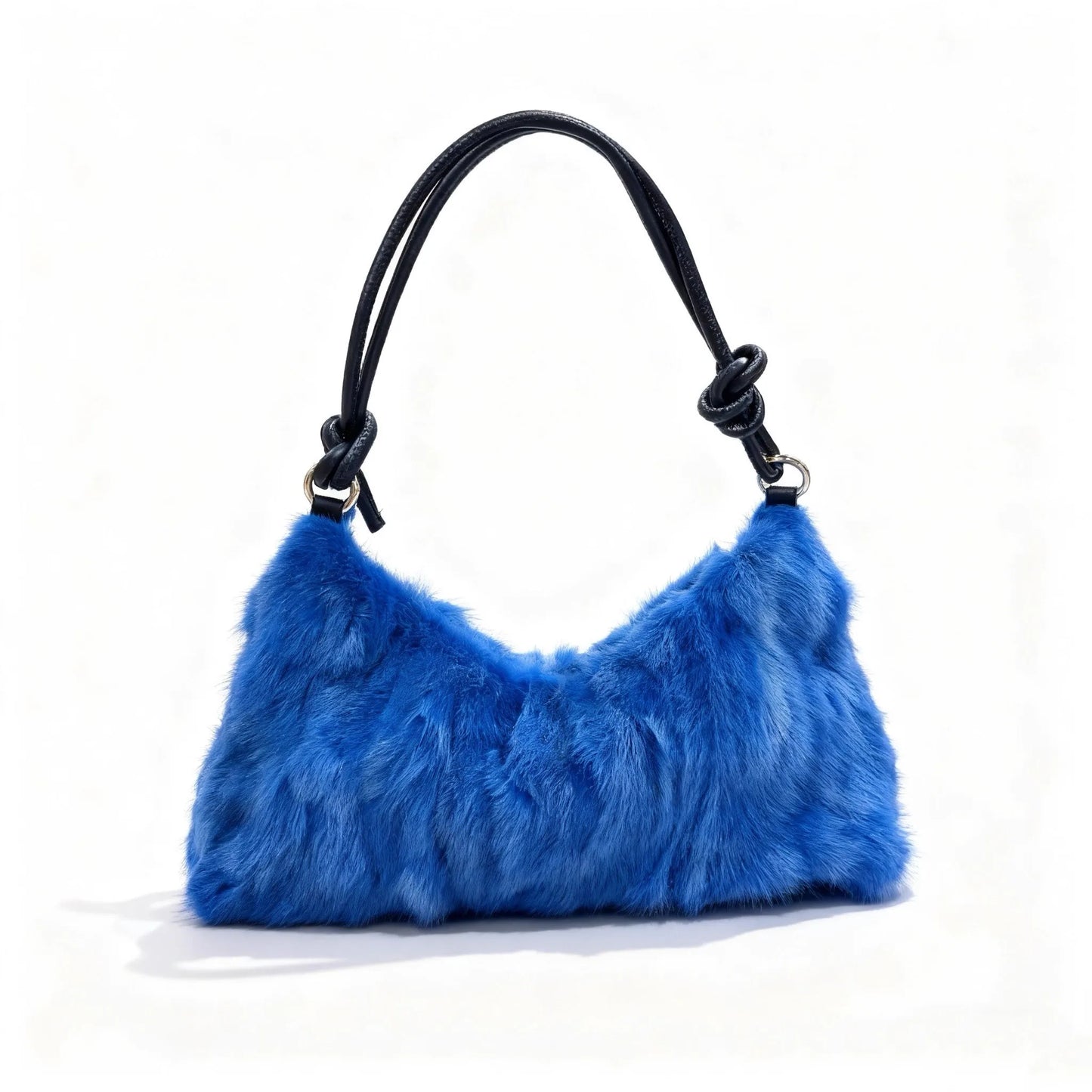 Mew Real Mink Fur Natural Cloud Winter Thick Bag Single Shoulder Women Fluffy Evening Ladies - Thick