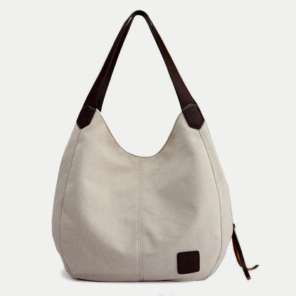 Canvas Hobo Shoulder Bag for Women – Large Capacity Tote