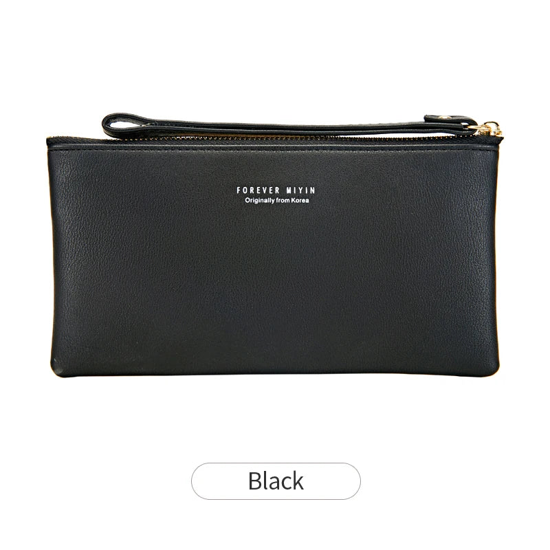 Slim Long Clutch Wallet & Phone Bag for Women – Zipper Wristlet