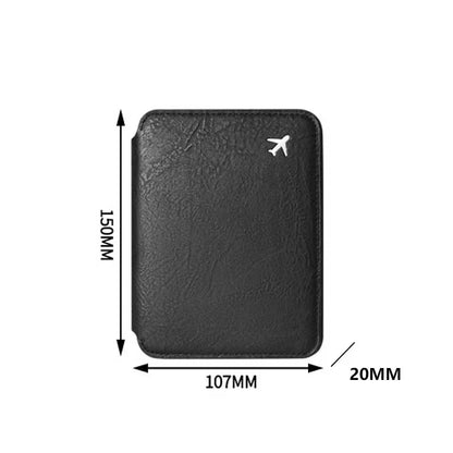 Zippered Passport Holder & Travel Card Organizer Wallet