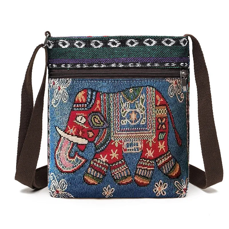 Embroidered Crossbody Bag – Boho Ethnic Phone Purse for Women