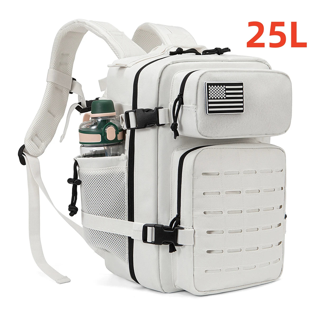 25L Tactical Backpack with Dual Cup Holders – MOLLE Hiking & Fitness Bag for Men & Women