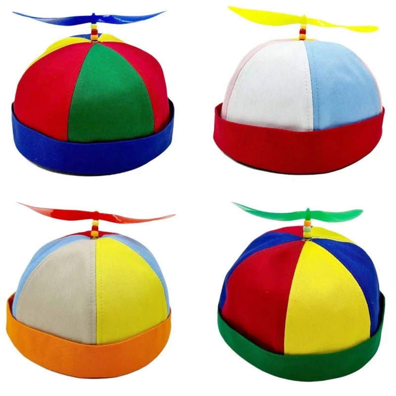 Colorful Propeller Beanie Hat – Fun Helicopter Cap for Adults & Teens