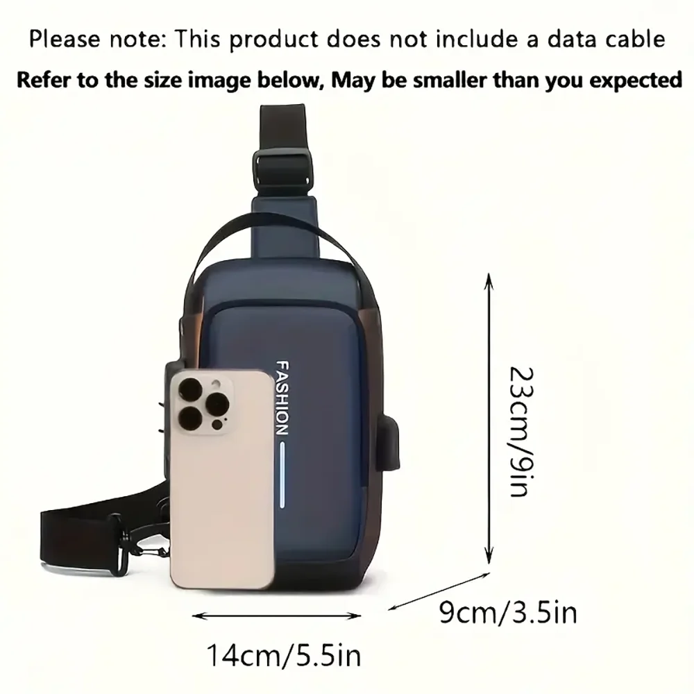 Men's Anti-Theft Sling Bag – Oxford Crossbody Pack