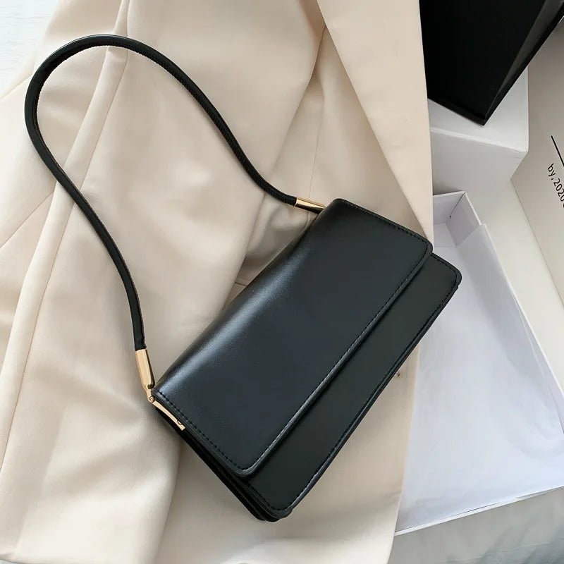 Women's Leather Shoulder Bag – Chic Underarm Handbag