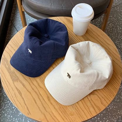Polar Bear Embroidery Baseball Cap – Unisex Cotton Dad Hat