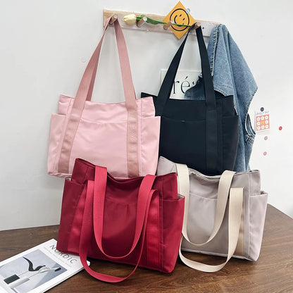 Large Capacity Women's Tote Bag Multi-Pocket Shoulder Bag