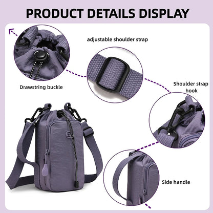 Water Bottle Carrier Bag – Crossbody with Phone Pocket
