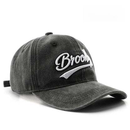 Vintage Washed Baseball Cap – City Embroidery Unisex Dad Hat