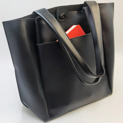 Large Capacity Soft Leather Tote Bag – Women's Shoulder Shopper