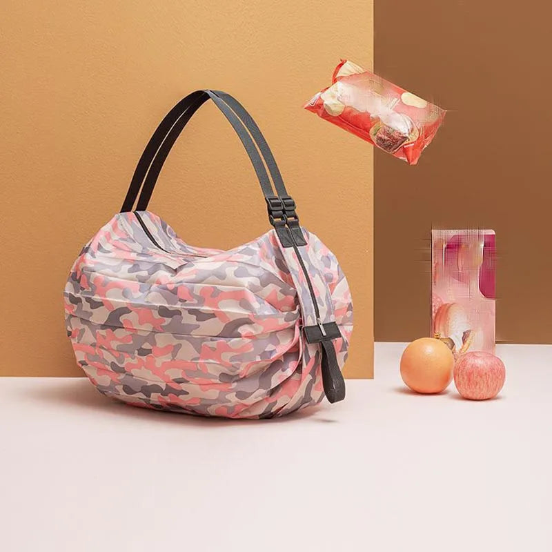 Foldable Waterproof Shopping Bag – Reusable Portable Tote