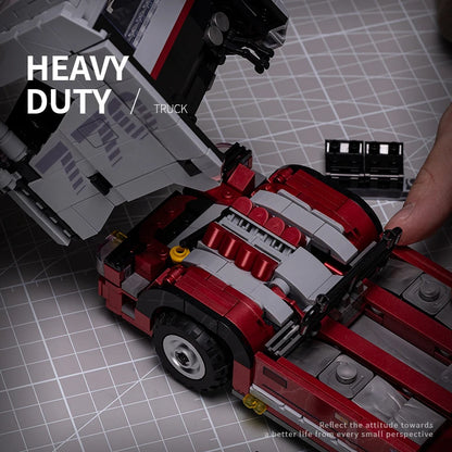 Semi Truck MOC Building Set – Technical Tractor Bricks Model