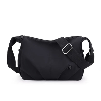 Women's Waterproof Nylon Crossbody Bag – 2-Layer Lightweight Shoulder Hobo Bag