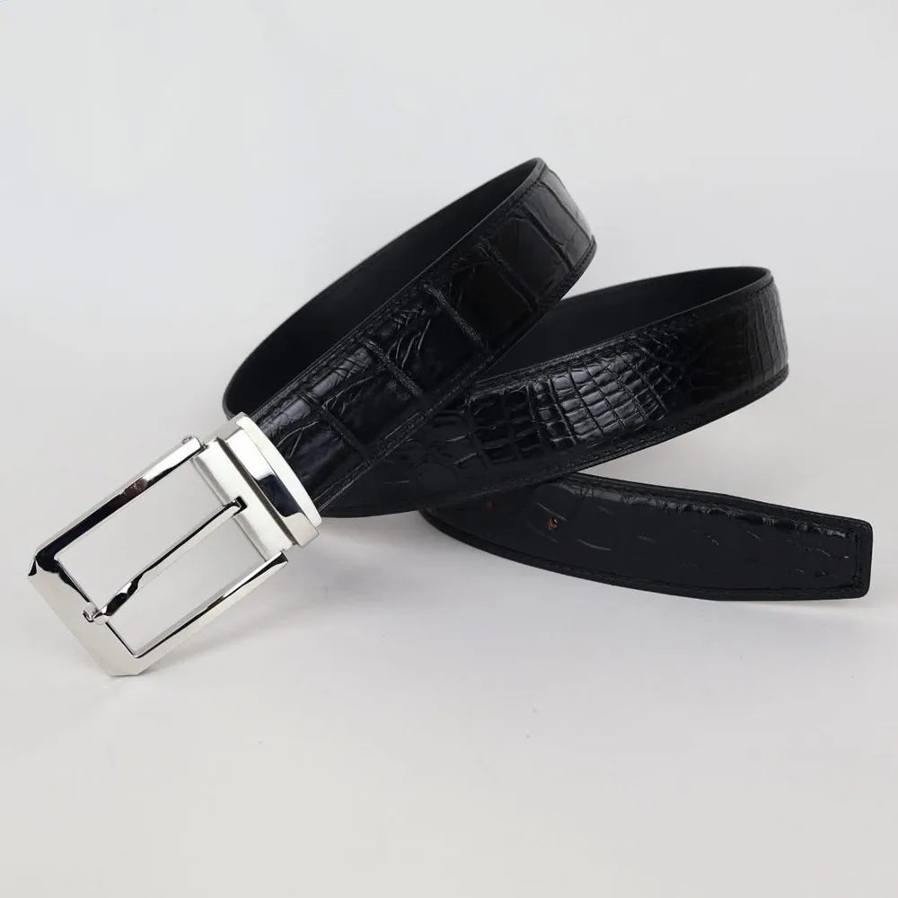 Men's Genuine Crocodile Leather Belt – Luxury Dress Belt