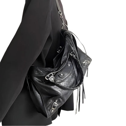 Rivet Tote Bag – Large Capacity Street Style Crossbody Handbag