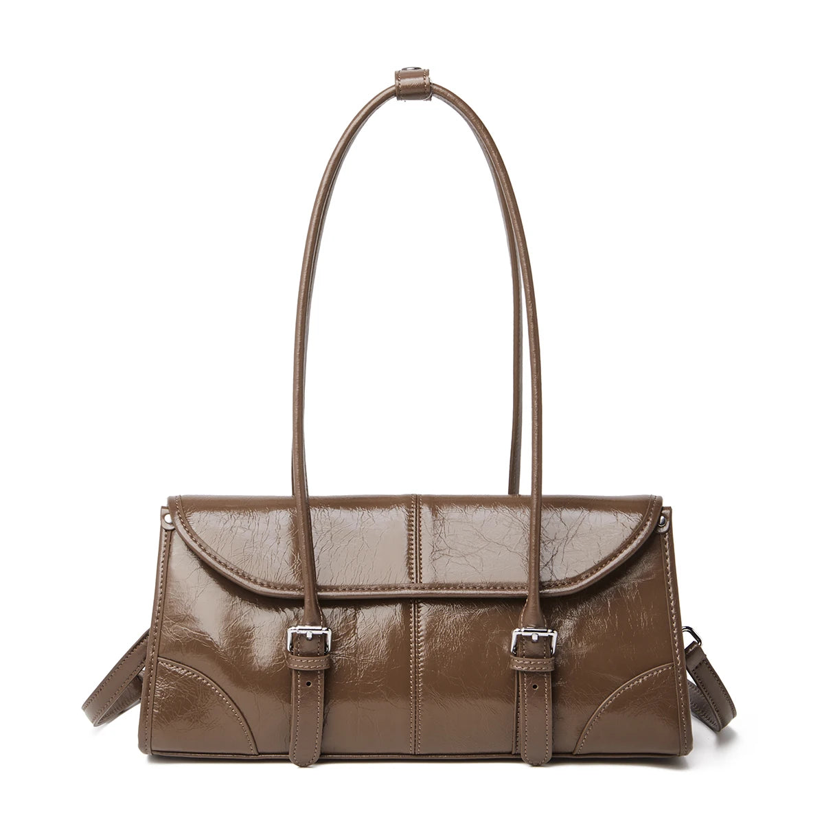 Foxer Women S Shoulder Bag Genuine Leather Retro Female Tote Underarm Versatile Large Capacity