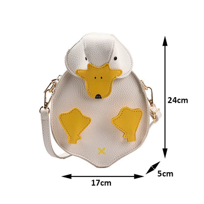 Cute Duck Crossbody Bag – Women's Cartoon PU Leather Shoulder Bag