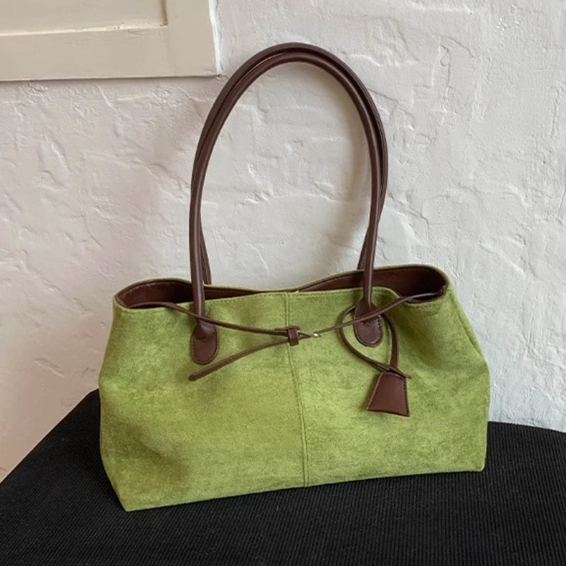 Women's PU Leather Shoulder Bag – Retro Underarm Tote
