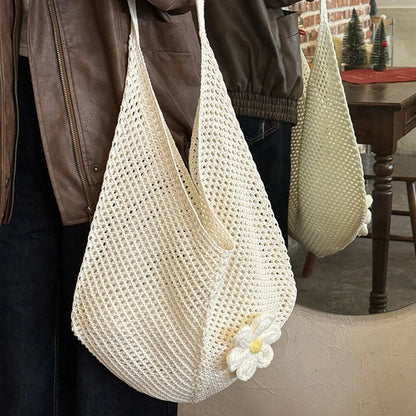 Hollow Weave Straw Beach Tote Bag – Bohemian Large Capacity Shoulder Bag