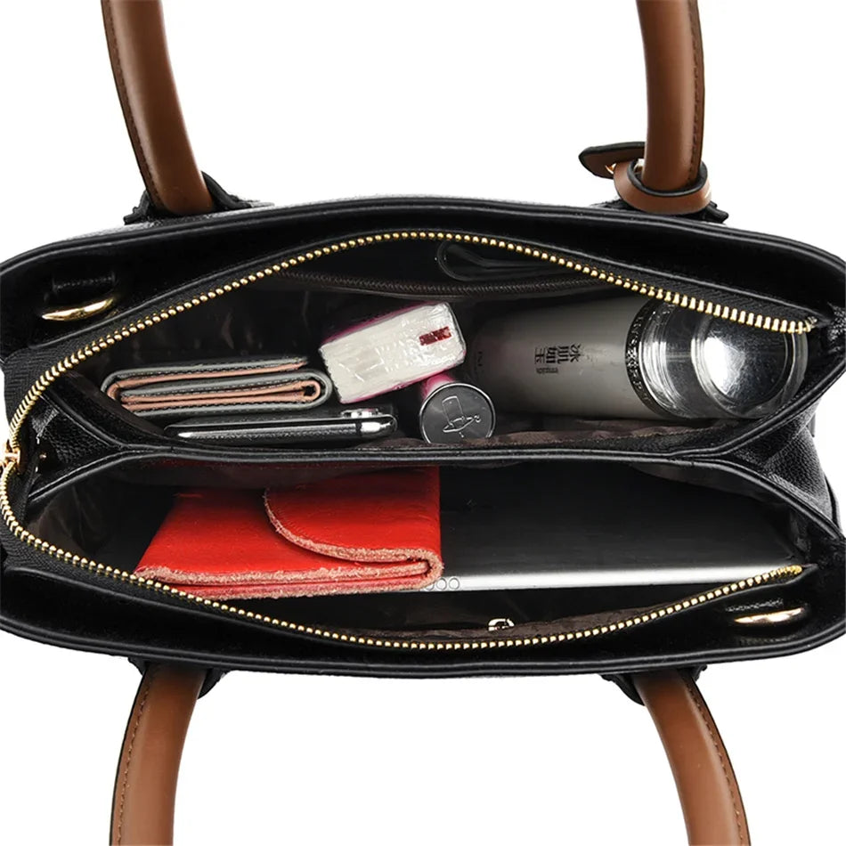 Leather Luxury Tote Bag Women Large Capacity Crossbody