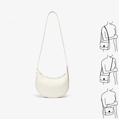 FOXER Brand PU Leather Women's Shoulder Bag 2026 Fashion Lady Crescent Luxury Design Half-moon Handbag Crossbody Bag Girl Gift