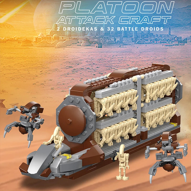 Droid Carrier Building Blocks Set with Battle Droids
