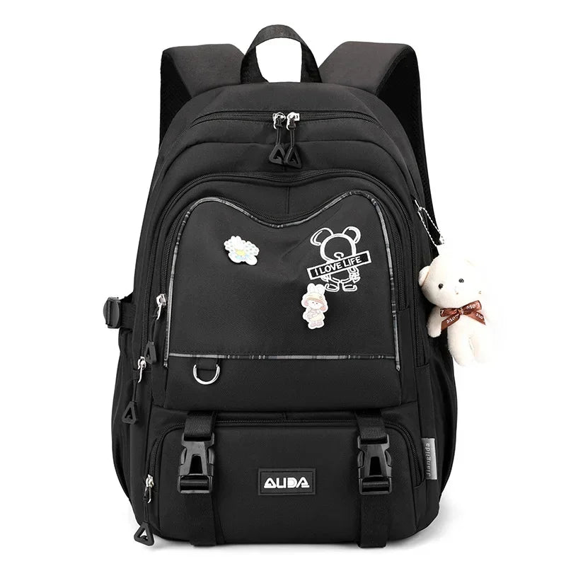 Kids Kawaii School Backpack – Large Waterproof Girls Bag with Laptop Compartment