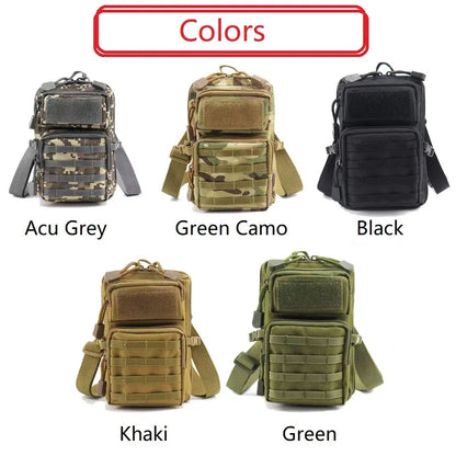 Tactical MOLLE Sling Bag – Waterproof Outdoor Shoulder Pouch for Hiking & Travel